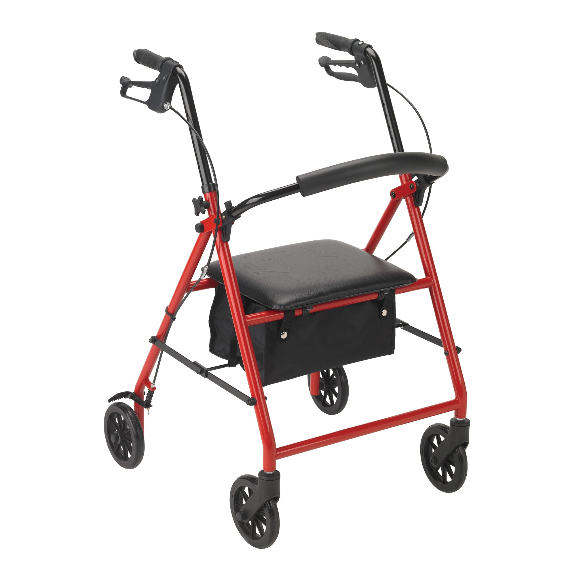 Buy ELENKER Heavy Duty Upright Walker, Bariatric Stand Up Rollator Walker  with Extra Wide Padded Seat & Backrest, Supports Up to 500 lbs, for Senior  Red Online in TaiwanB08BHVBC9D