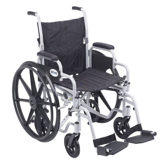 Picture of Drive Poly Fly Light Weight Transport Chair Wheelchair with Swing away Footrests