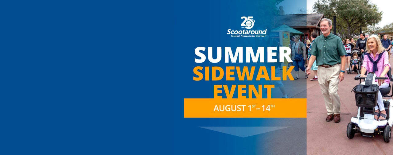 Summer Sidewalk Promos on Products Sitewide at Scootaround!